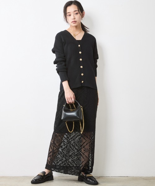 CHIC STYLE（シックスタイル）の「綿100％ワイドリブVネック