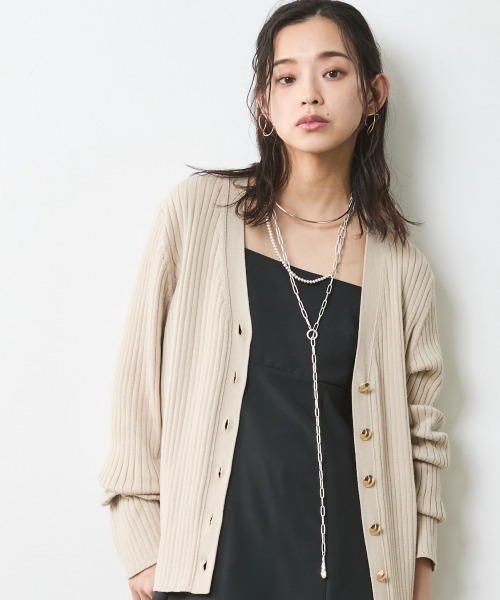 CHIC STYLE（シックスタイル）の「綿100％ワイドリブVネック