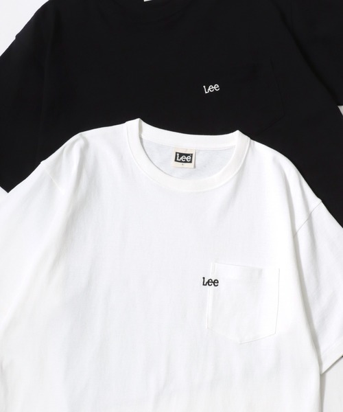 Lee（リー）の「Lee/リー POCKET SS TEE/オーバーサイズ ミニロゴ アニマル ワンポイント刺繍 ポケット 半袖Tシャツ/無地T/ボーダーT/レディース メンズ（Tシャツ/カットソー・メンズ・ブラック系その他/ブラック系その他3/ブラック/ブラック系その他2/ホワイト/ホワイト系その他・M/L/XL）」の2枚目の写真
