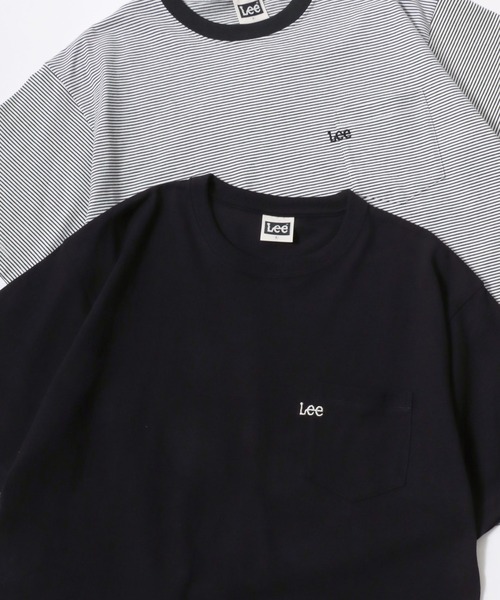 Lee（リー）の「Lee/リー POCKET SS TEE/オーバーサイズ ミニロゴ アニマル ワンポイント刺繍 ポケット 半袖Tシャツ/無地T/ボーダーT/レディース メンズ（Tシャツ/カットソー・メンズ・ブラック系その他/ブラック系その他3/ブラック/ブラック系その他2/ホワイト/ホワイト系その他・M/L/XL）」の3枚目の写真