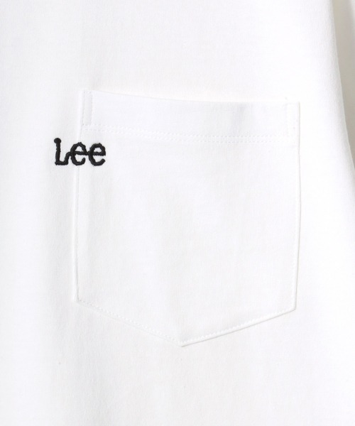 Lee（リー）の「Lee/リー POCKET SS TEE/オーバーサイズ ミニロゴ アニマル ワンポイント刺繍 ポケット 半袖Tシャツ/無地T/ボーダーT/レディース メンズ（Tシャツ/カットソー・メンズ・ブラック系その他/ブラック系その他3/ブラック/ブラック系その他2/ホワイト/ホワイト系その他・M/L/XL）」の21枚目の写真