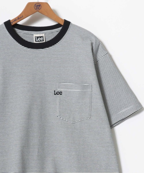 Lee（リー）の「Lee/リー POCKET SS TEE/オーバーサイズ ミニロゴ アニマル ワンポイント刺繍 ポケット 半袖Tシャツ/無地T/ボーダーT/レディース メンズ（Tシャツ/カットソー・メンズ・ブラック系その他/ブラック系その他3/ブラック/ブラック系その他2/ホワイト/ホワイト系その他・M/L/XL）」の9枚目の写真