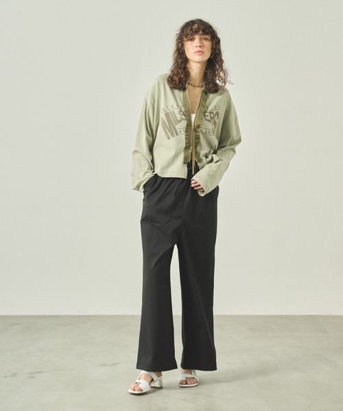 kha:ki(カーキ)の「「KHA:KI / カーキ」 リメイクTEEカーディガン REMAKE TEE CARDIGAN(カーディガン/ボレロ・レディース・ブラック/オフホワイト/サンドベージュ・1)」の4枚目の写真