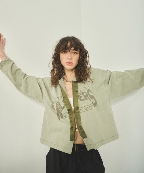 kha:ki(カーキ)の「「KHA:KI / カーキ」 リメイクTEEカーディガン REMAKE TEE CARDIGAN(カーディガン/ボレロ・レディース・ブラック/オフホワイト/サンドベージュ・1)」の5枚目の写真