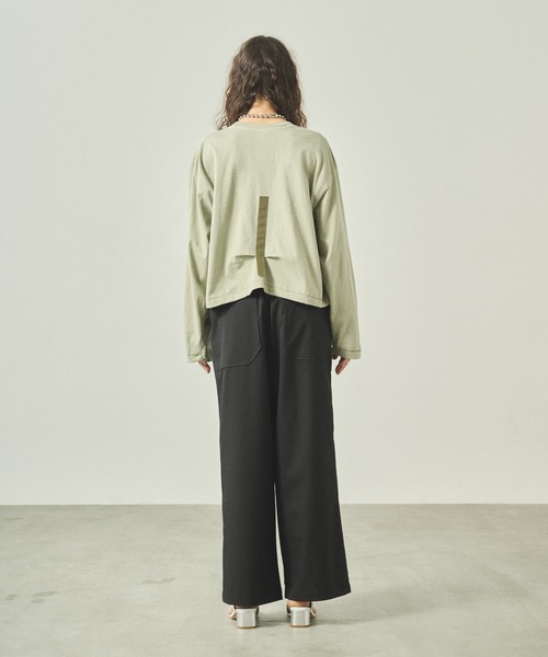 kha:ki(カーキ)の「「KHA:KI / カーキ」 リメイクTEEカーディガン REMAKE TEE CARDIGAN(カーディガン/ボレロ・レディース・ブラック/オフホワイト/サンドベージュ・1)」の10枚目の写真