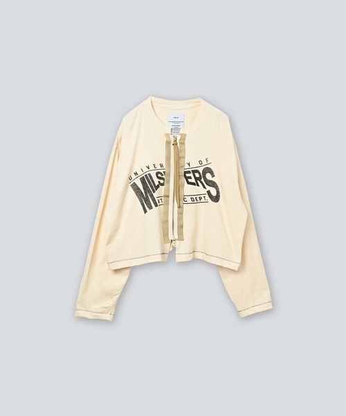 kha:ki(カーキ)の「「KHA:KI / カーキ」 リメイクTEEカーディガン REMAKE TEE CARDIGAN(カーディガン/ボレロ・レディース・ブラック/オフホワイト/サンドベージュ・1)」の21枚目の写真