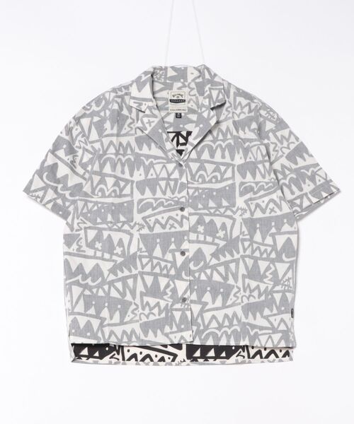 BILLABONG(ビラボン)の「BILLABONG レディース 【BB GALLERY】 ZACK S/S SHIRTS 半袖シャツ 【2025年春夏モデル】/ビラボン総柄半袖シャツ(シャツ/ブラウス・レディース・ブルー/ホワイト系その他・MEDIUM)」の2枚目の写真