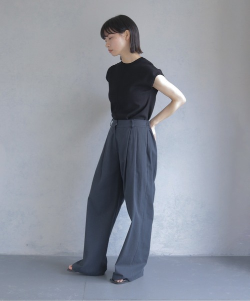 cheriella(シェリエラ)の「【cheriella】新色追加!ベーシックサマーニット4 BASIC SUMMER KNIT 4(ニット/セーター・レディース・チャコールグレー/アイボリー/ブラック/ネイビー/ミント/レモンイエロー・M)」の7枚目の写真