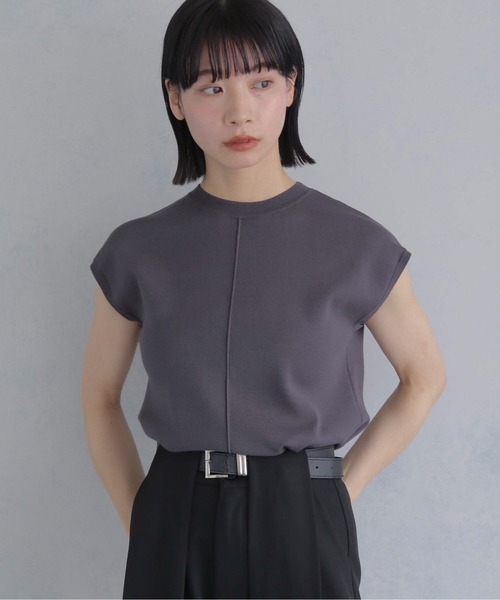 cheriella(シェリエラ)の「【cheriella】新色追加!ベーシックサマーニット4 BASIC SUMMER KNIT 4(ニット/セーター・レディース・チャコールグレー/アイボリー/ブラック/ネイビー/ミント/レモンイエロー・M)」の9枚目の写真