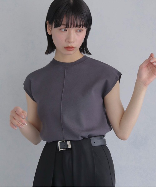 cheriella(シェリエラ)の「【cheriella】新色追加!ベーシックサマーニット4 BASIC SUMMER KNIT 4(ニット/セーター・レディース・チャコールグレー/アイボリー/ブラック/ネイビー/ミント/レモンイエロー・M)」の11枚目の写真