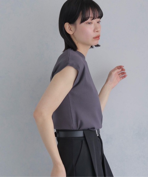 cheriella(シェリエラ)の「【cheriella】新色追加!ベーシックサマーニット4 BASIC SUMMER KNIT 4(ニット/セーター・レディース・チャコールグレー/アイボリー/ブラック/ネイビー/ミント/レモンイエロー・M)」の13枚目の写真