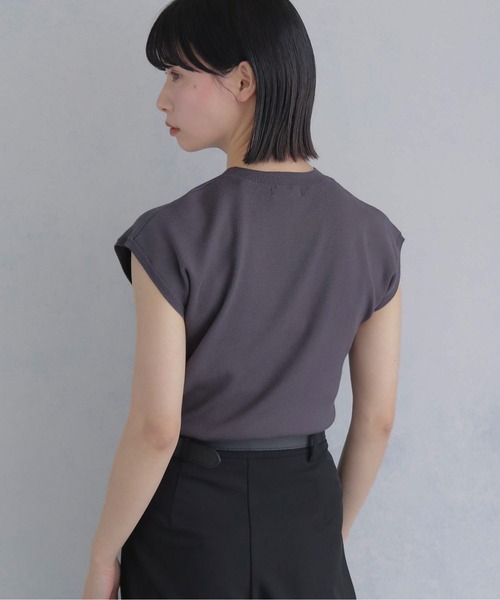 cheriella(シェリエラ)の「【cheriella】新色追加!ベーシックサマーニット4 BASIC SUMMER KNIT 4(ニット/セーター・レディース・チャコールグレー/アイボリー/ブラック/ネイビー/ミント/レモンイエロー・M)」の15枚目の写真