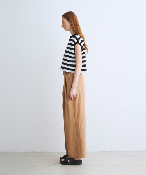 three dots(スリードッツ)の「ストレッチタイプライター タックワイドパンツ(その他パンツ・レディース・ダークネイビー/カーキ/ベージュ系その他/チャコールグレー/グレー/アイボリー/ブラック・SMALL/MEDIUM/X-SMALL)」の18枚目の写真