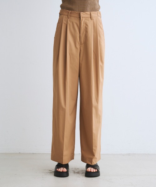 ストレッチタイプライター タックワイドパンツ（その他パンツ