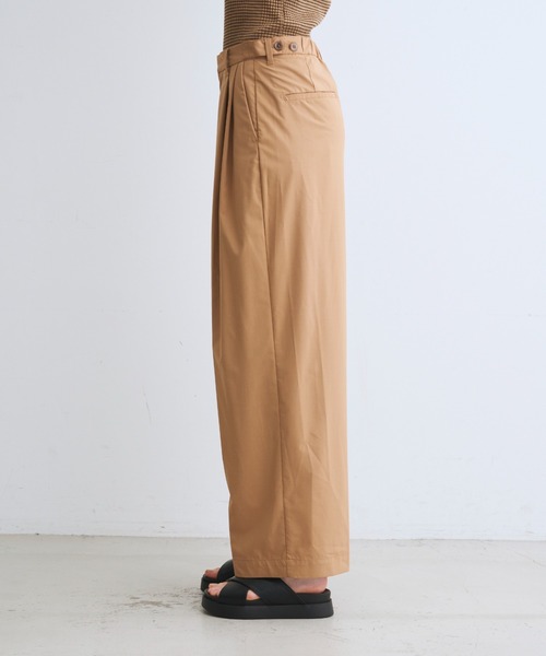 three dots(スリードッツ)の「ストレッチタイプライター タックワイドパンツ(その他パンツ・レディース・ダークネイビー/カーキ/ベージュ系その他/チャコールグレー/グレー/アイボリー/ブラック・SMALL/MEDIUM/X-SMALL)」の21枚目の写真