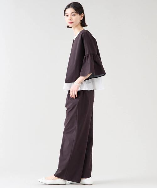 Tiara（ティアラ）の「《定番》ベルスリーブブラウスジャケット（セットアップ可）（シャツ/ブラウス・レディース・ブラウン/ブラック/ホワイト/チャコールグレー・FREE）」の8枚目の写真
