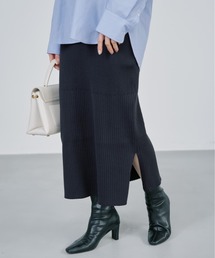 COHINA（コヒナ）の「コットンブレンドリブIラインスカート 【低身長・小柄女性】（スカート）」