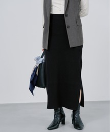 COHINA（コヒナ）の「コットンブレンドリブIラインスカート 【低身長・小柄女性】（スカート）」