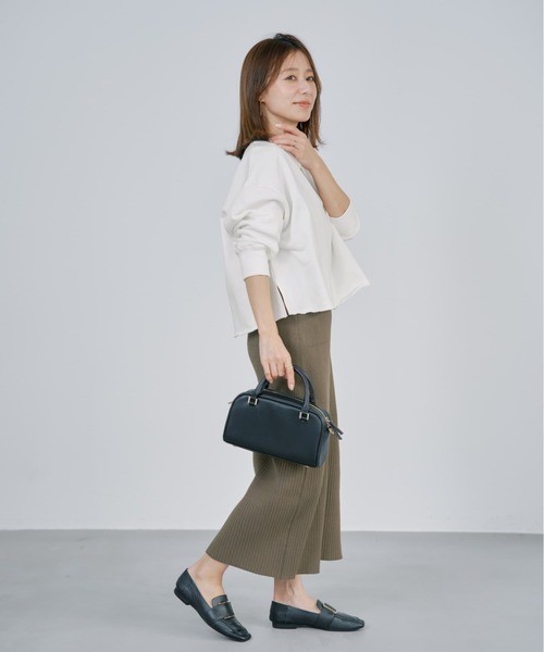 COHINA(コヒナ)の「コットンブレンドリブIラインスカート 【低身長・小柄女性】(スカート・レディース・ブラウン/ブラック/ベージュ・REGULAR/SHORT)」の9枚目の写真