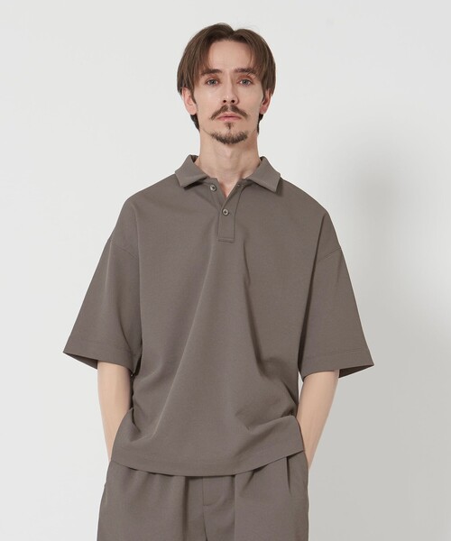 BEAUTY&YOUTH UNITED ARROWS（ビューティーアンドユースユナイテッドアローズ）の「Air Dobby ワイドテーパード ポロシャツ -ヨコストレッチ 吸水速乾性-（ポロシャツ・メンズ・ライトグレー/ブラック/グレー・M/XL/S/L）」の13枚目の写真