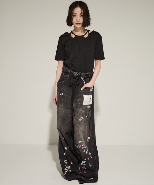 MIHARA YASUHIRO/ミハラヤスヒロ】HUGE DETAIL STICKER JEANS