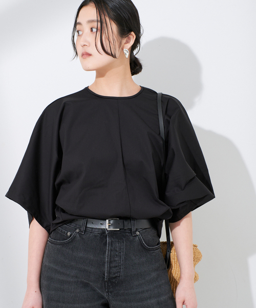 journal standard L'essage（ジャーナルスタンダードレサージュ）の「デザインフォルムカットソー（Tシャツ/カットソー・レディース・ベージュ/ブラック/ホワイト・FREE）」の11枚目の写真