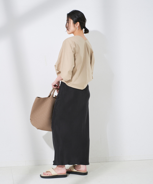 journal standard L'essage（ジャーナルスタンダードレサージュ）の「デザインフォルムカットソー（Tシャツ/カットソー・レディース・ベージュ/ブラック/ホワイト・FREE）」の19枚目の写真