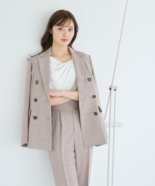 Andemiu（アンデミュウ）の「アサチョウWジャケット450916（テーラードジャケット・レディース・グレー/ブラウン/ベージュ・FREE）」の2枚目の写真