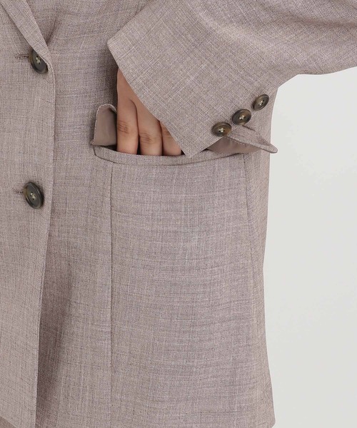 Andemiu（アンデミュウ）の「アサチョウWジャケット450916（テーラードジャケット・レディース・グレー/ブラウン/ベージュ・FREE）」の10枚目の写真