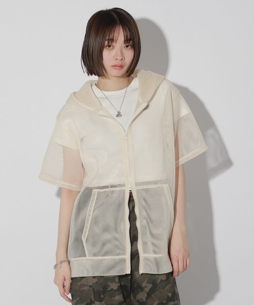 Anui（アニュイ）の「【UNISEX】メッシュジップパーカー（パーカー・レディース・ブラック/アイボリー・MEDIUM）」の16枚目の写真