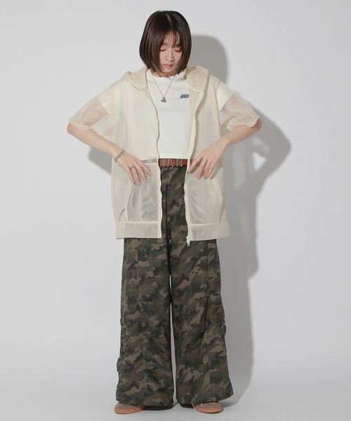 Anui（アニュイ）の「【UNISEX】メッシュジップパーカー（パーカー・レディース・ブラック/アイボリー・MEDIUM）」の17枚目の写真