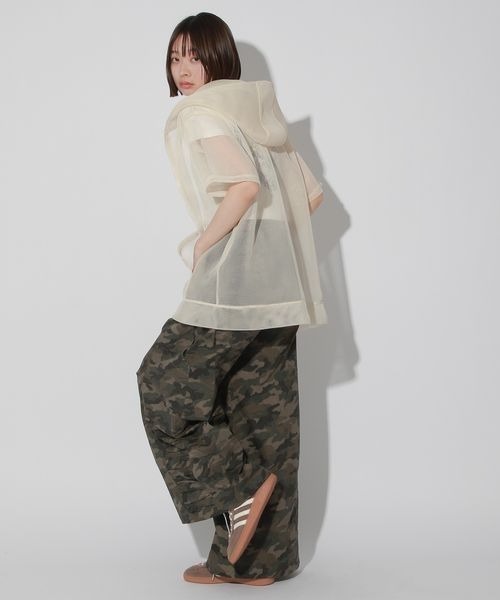 Anui（アニュイ）の「【UNISEX】メッシュジップパーカー（パーカー・レディース・ブラック/アイボリー・MEDIUM）」の18枚目の写真