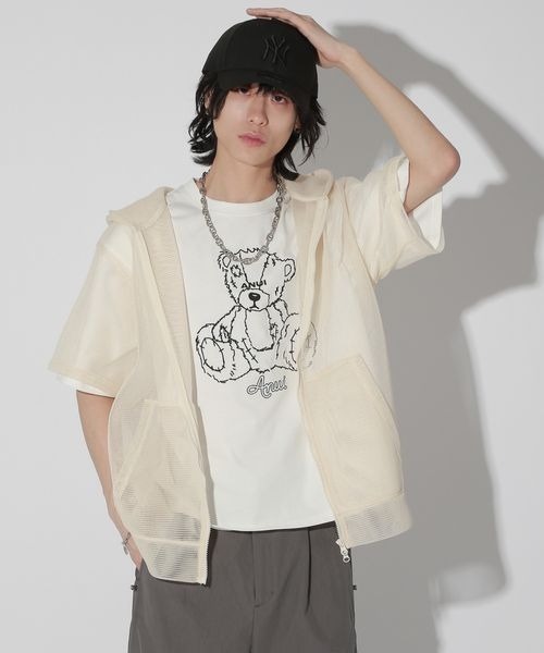 Anui（アニュイ）の「【UNISEX】メッシュジップパーカー（パーカー・レディース・ブラック/アイボリー・MEDIUM）」の21枚目の写真