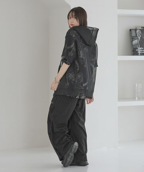 ANTI VINTAGE ネット　メッシュ　ジップアップ　パーカー セール】【UNISEX】メッシュジップパーカー（パーカー）｜Anui