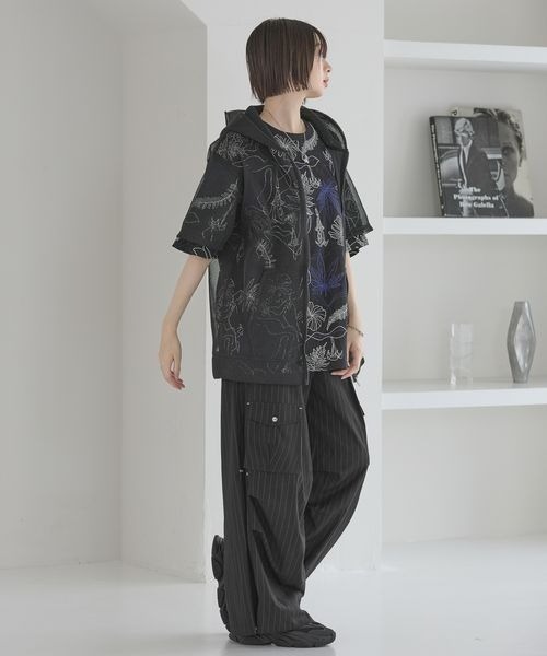 ANTI VINTAGE ネット　メッシュ　ジップアップ　パーカー セール】【neos】ルーズシルエット シアー メッシュ ジップ