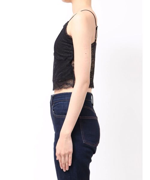 dazzlin（ダズリン）の「カップ付レースキャミソール（Tシャツ/カットソー・レディース・ブラック/オフホワイト・FREE）」の5枚目の写真