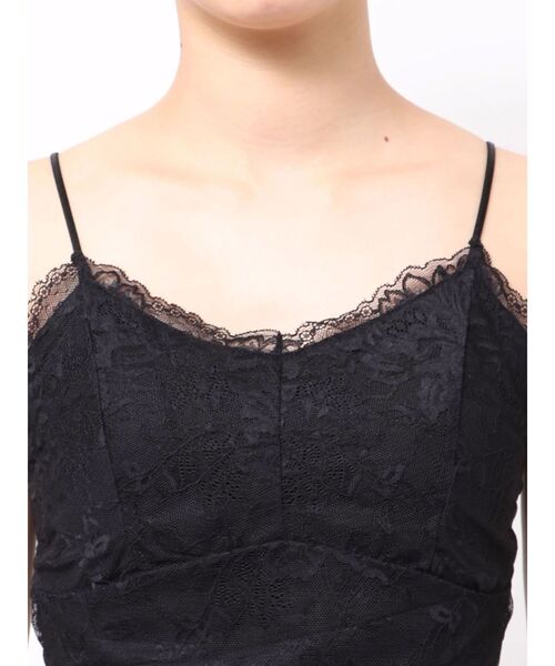 dazzlin（ダズリン）の「カップ付レースキャミソール（Tシャツ/カットソー・レディース・ブラック/オフホワイト・FREE）」の7枚目の写真