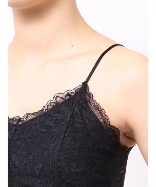 dazzlin（ダズリン）の「カップ付レースキャミソール（Tシャツ/カットソー・レディース・ブラック/オフホワイト・FREE）」の8枚目の写真