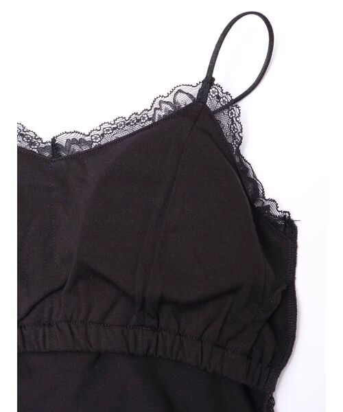 dazzlin（ダズリン）の「カップ付レースキャミソール（Tシャツ/カットソー・レディース・ブラック/オフホワイト・FREE）」の11枚目の写真