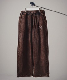 Revo. | グランジ加工 ワンポイント ロゴ刺繍 ダブルタック 裏毛 スウェットパンツ(スウェットパンツ)