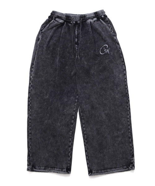 Revo.（レボ）の「グランジ加工 ワンポイント ロゴ刺繍 ダブルタック 裏毛 スウェットパンツ（スウェットパンツ・メンズ・スモークピンク/チャコール/オフホワイト/ブラウン・L/M）」の5枚目の写真