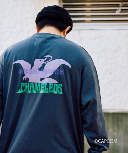 j.n.r.d(ジェー・エヌ・アール・ディー)の「【MONSTER HUNTER×j.n.r.d】オオナズチ ロングスリーブTシャツ(Tシャツ/カットソー・メンズ・チャコールグレー/カーキ・L/M/LL)」の3枚目の写真