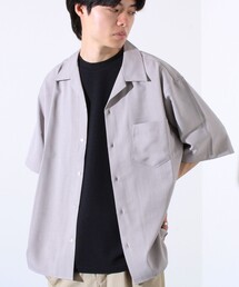 GLOSTER | 【GLOSTER/グロスター】ドライポリツイル オープンカラーシャツ 開襟シャツ 半袖シャツ(シャツ/ブラウス)
