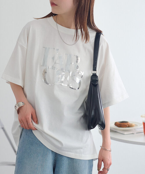 セール】【ユニセックス】ヒビワレロゴ箔プリントTシャツ（T
