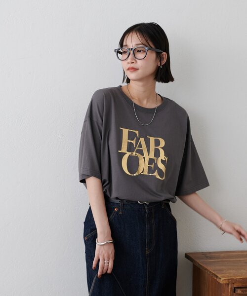【GOLDEN 】ユニセックス レタープリント 半袖Tシャツ セール】【ユニセックス】ヒビワレロゴ箔プリントTシャツ（T