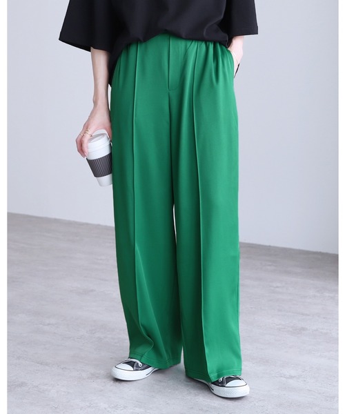 reca（レカ）の「センタープレスステッチパンツ（その他パンツ・レディース・グリーン/ブラック/ブルー・M）」の3枚目の写真