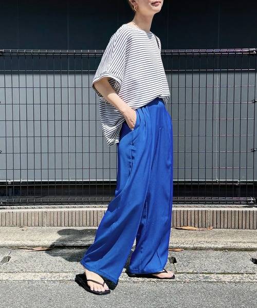 reca（レカ）の「センタープレスステッチパンツ（その他パンツ・レディース・グリーン/ブラック/ブルー・M）」の8枚目の写真