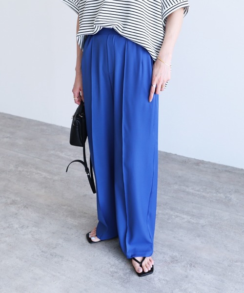 reca（レカ）の「センタープレスステッチパンツ（その他パンツ・レディース・グリーン/ブラック/ブルー・M）」の5枚目の写真