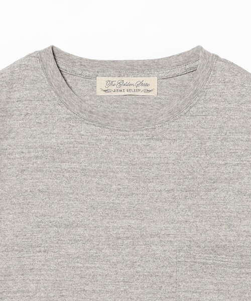 REMI RELIEF（レミレリーフ）の「【別注】REMI RELIEF / Pocket T-shirt Heather Grey（Tシャツ/カットソー・メンズ・グレー・SMALL/MEDIUM/LARGE/X-LARGE）」の3枚目の写真