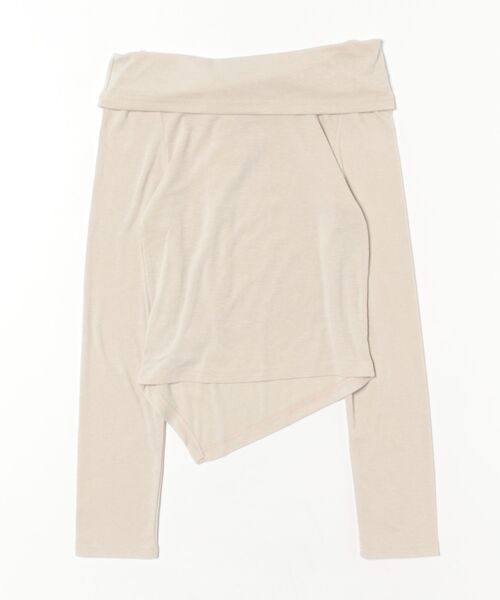 mellowneon（メロウネオン）の「アシメリボンカットソー（Tシャツ/カットソー・レディース・ベージュ/アイボリー/ブラック・FREE）」の7枚目の写真